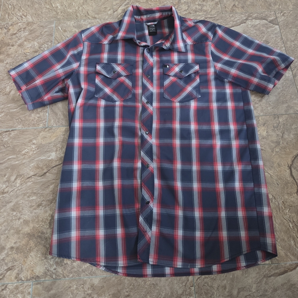 The North Face Red and Blue Checkered Shirt